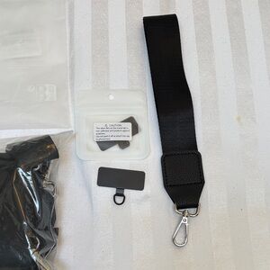 Black Phone Lanyard with Secure Clip
